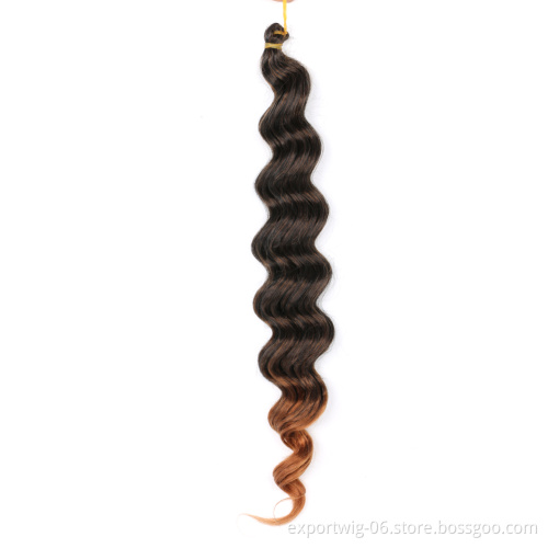 20 inch Synthetic Deep Wave Hair Extension Wholesale Ocean Wave Crochet Hair Ombre Water Deep Curly Braid Hair
